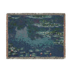 Water Lilies Woven Blanket, Claude Monet, Impressionist Fine Art Throw
