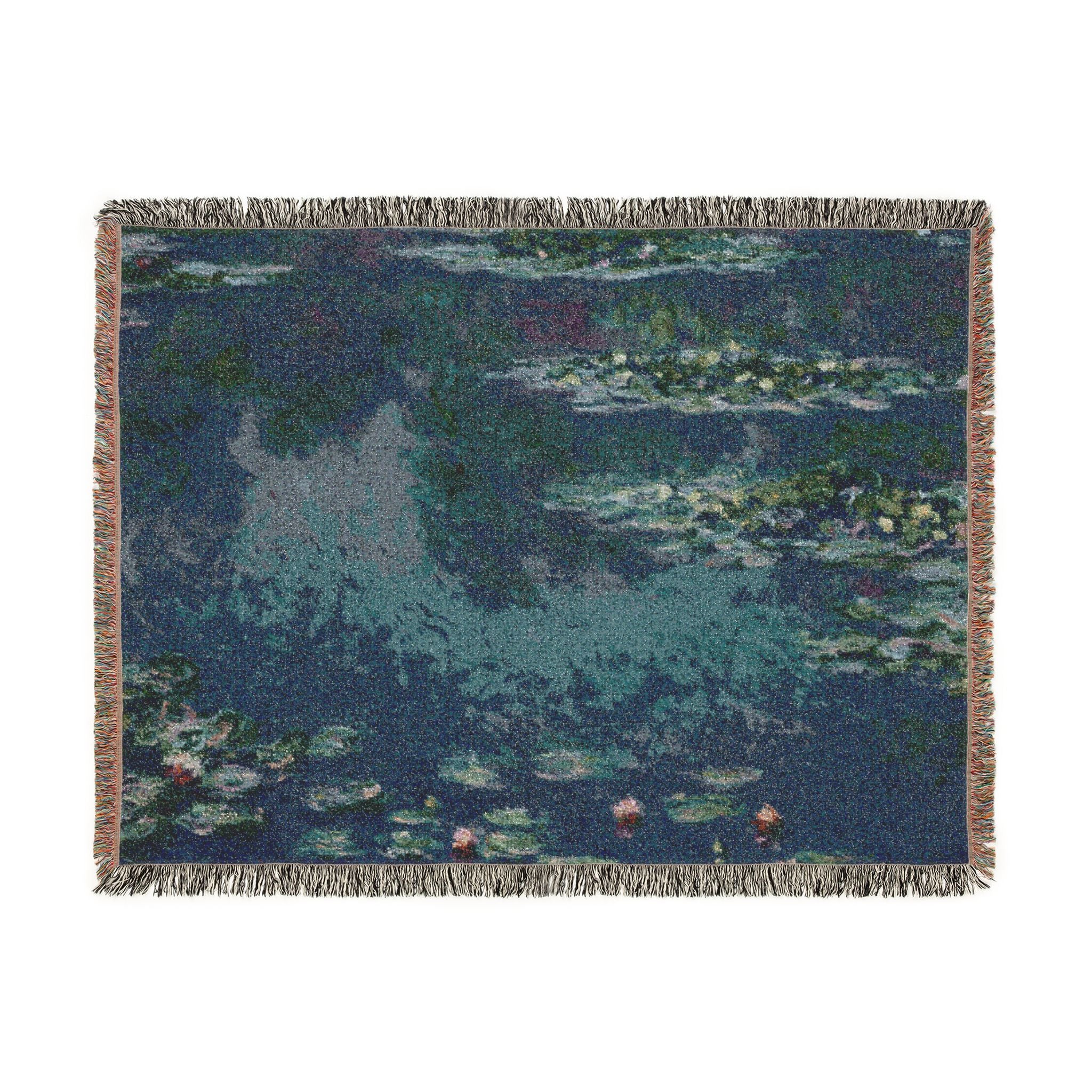 Water Lilies Woven Blanket, Claude Monet, Impressionist Fine Art Throw
