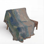 Waterloo Bridge, Gray Day Woven Blanket, Claude Monet, Impressionist London Art
