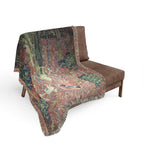 The Lady and the Unicorn Touch Woven Blanket, Medieval Tapestry Art Throw