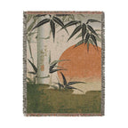 Bamboo and Rising Sun Woven Blanket, Utagawa Kunimaru, Japanese Botanical Art