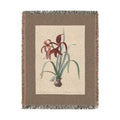 Amaryllis Formosissima Woven Blanket, Pierre-Joseph Redouté, Vintage Botanical Art Throw