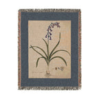 Hyacinthoides Non-Scripta Bluebell Woven Blanket, Flora Londinensis, Vintage Botanical Art
