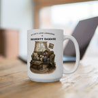 My Cat's Love Language is Property Damage Mug, Funny Cat Humor, White Ceramic