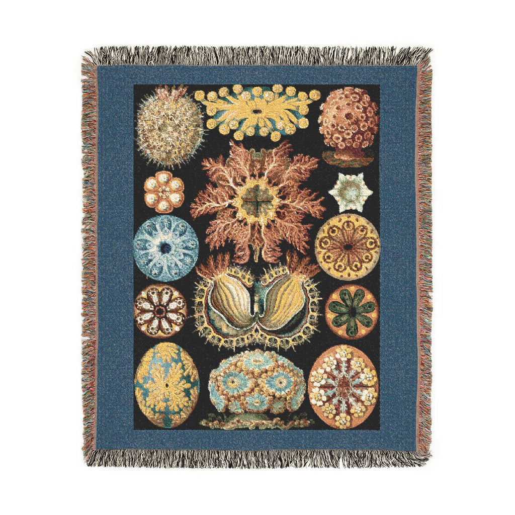 Ascidiae Sea Squirts Woven Blanket, Ernst Haeckel, Art Forms in Nature