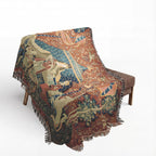 The Lady and the Unicorn À Mon Seul Désir Woven Blanket, Medieval Tapestry Art Throw