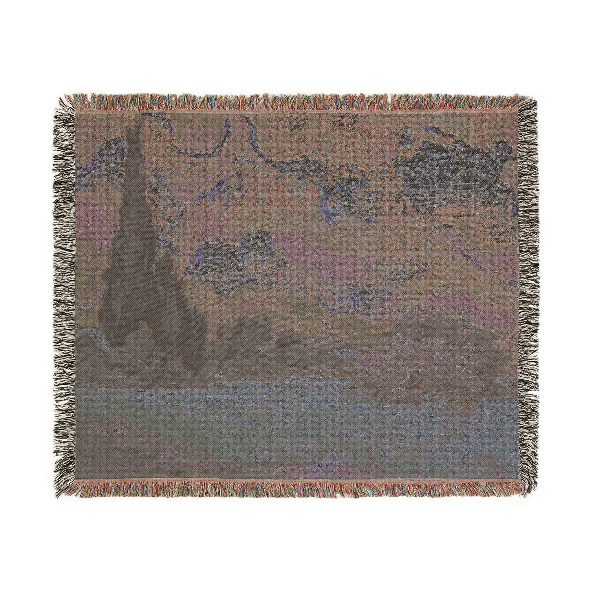 Wheat Field with Cypresses Woven Blanket, Vincent van Gogh, Fine Art Throw
