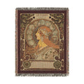 Zodiaque Woven Blanket, Alphonse Mucha, Art Nouveau Zodiac Art