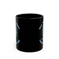 One More Game Was Three Hours Ago Mug, Funny Gamer Humor, Retro Neon Black Ceramic