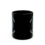One More Game Was Three Hours Ago Mug, Funny Gamer Humor, Retro Neon Black Ceramic