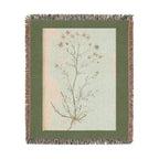 A Curious Herbal Faetid Camomile Woven Blanket, Elizabeth Blackwell, Botanical Art Throw