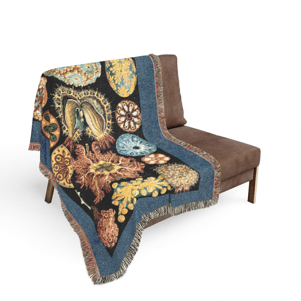Ascidiae Sea Squirts Woven Blanket, Ernst Haeckel, Art Forms in Nature