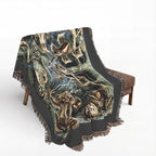 Batrachia Frogs Woven Blanket, Ernst Haeckel, Vintage Amphibian Art