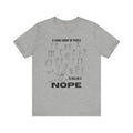 A Large Group of People Is Called a Nope Graphic Tee, Funny Stick Figure Introvert T-Shirt