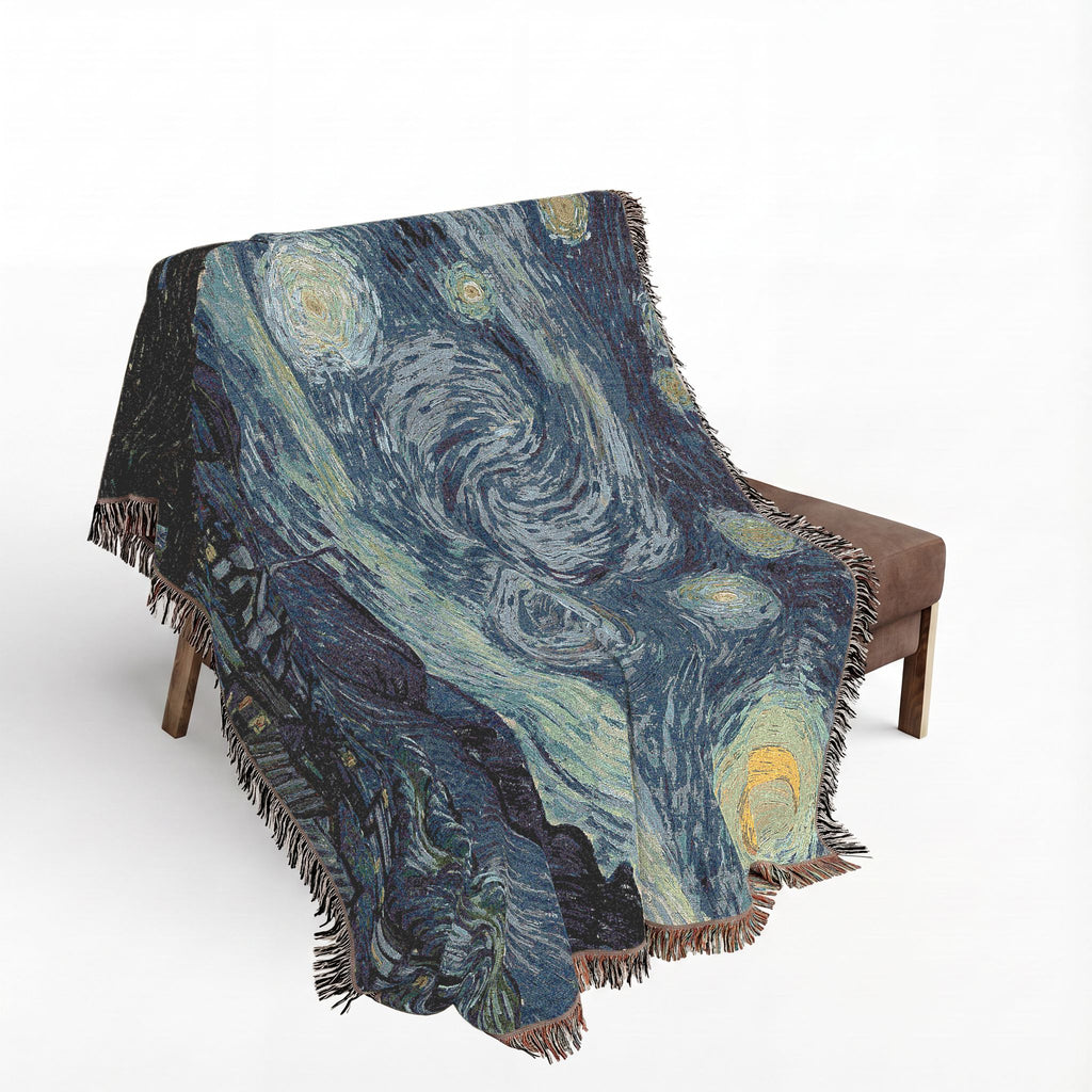 The Starry Night Woven Blanket, Vincent van Gogh, Fine Art Throw