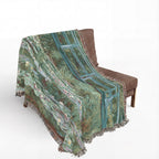 Japanese Footbridge Woven Blanket, Claude Monet, Impressionist Garden Art Throw