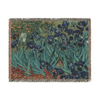 Irises Woven Blanket, Vincent van Gogh, Fine Art Floral Throw
