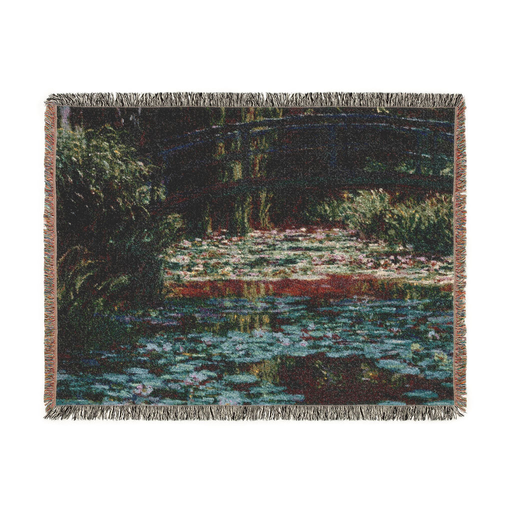 Water Lily Pond Woven Blanket, Claude Monet, Impressionist Art Throw