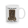 I Like Big Books And I Cannot Budget Mug, Funny Book Lover Humor, White Ceramic
