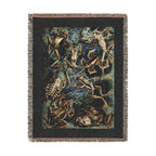 Batrachia Frogs Woven Blanket, Ernst Haeckel, Vintage Amphibian Art