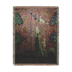The Lady and the Unicorn Touch Woven Blanket, Medieval Tapestry Art Throw