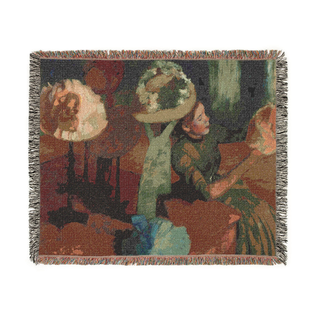 The Millinery Shop Woven Blanket, Edgar Degas Impressionist Art
