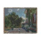 The Artist's House at Argenteuil Woven Blanket, Claude Monet, Impressionist Art Throw
