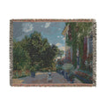 The Artist's House at Argenteuil Woven Blanket, Claude Monet, Impressionist Art Throw
