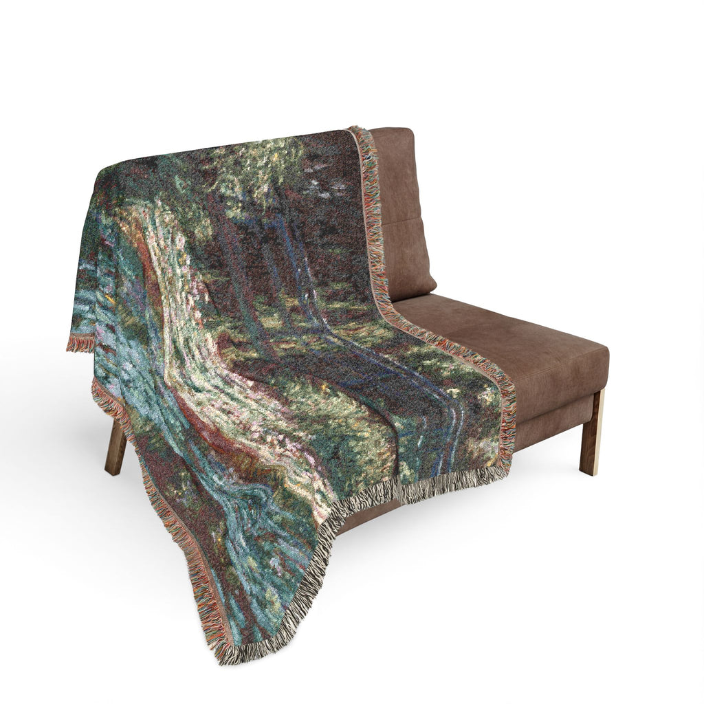 Water Lily Pond Woven Blanket, Claude Monet, Impressionist Art Throw