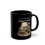 My Cat's Love Language is Property Damage Mug, Funny Cat Humor, Black Ceramic