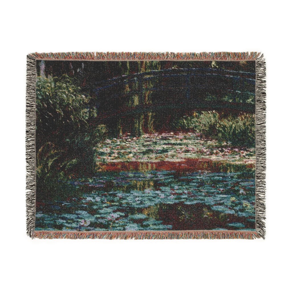 Water Lily Pond Woven Blanket, Claude Monet, Impressionist Art Throw