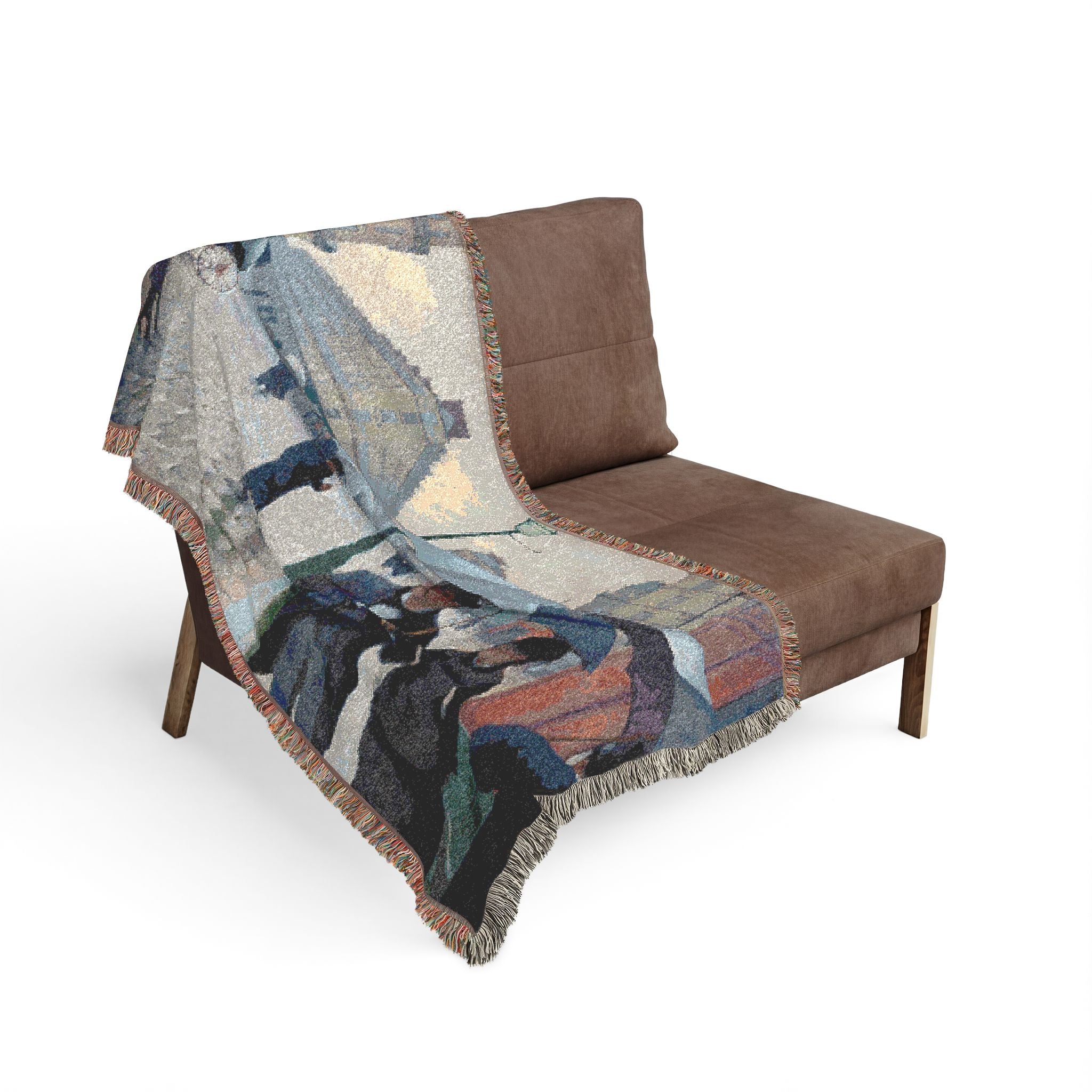 Paris Street; Rainy Day Woven Blanket, Gustave Caillebotte, Impressionist Art Throw