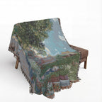 The Artist's House at Argenteuil Woven Blanket, Claude Monet, Impressionist Art Throw