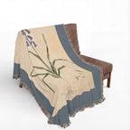 Hyacinthoides Non-Scripta Bluebell Woven Blanket, Flora Londinensis, Vintage Botanical Art