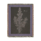A Curious Herbal Rosemary Woven Blanket, Elizabeth Blackwell, Vintage Botanical Art Throw
