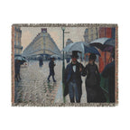 Paris Street; Rainy Day Woven Blanket, Gustave Caillebotte, Impressionist Art Throw