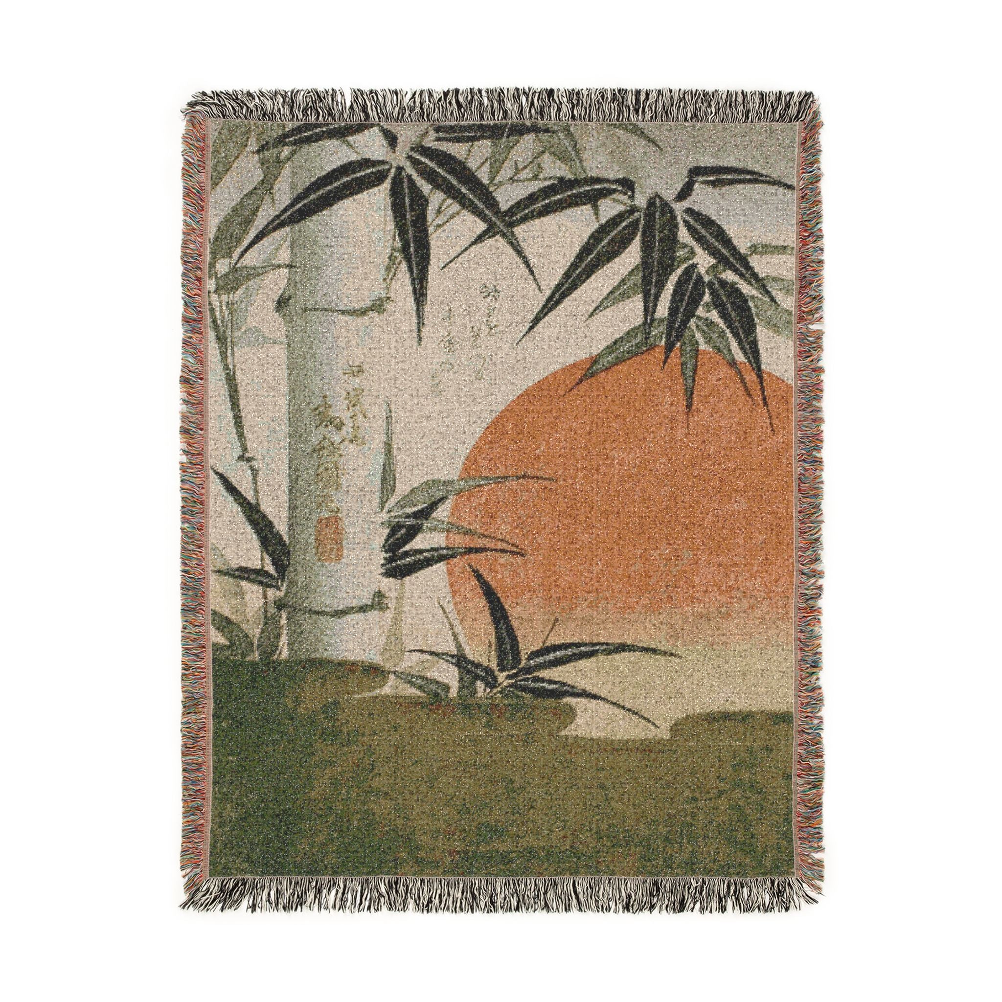 Bamboo and Rising Sun Woven Blanket, Utagawa Kunimaru, Japanese Botanical Art