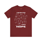 A Large Group of People Is Called a Nope Graphic Tee, Funny Stick Figure Introvert T-Shirt