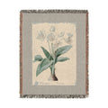 Crinum Giganteum Woven Blanket, Pierre-Joseph Redouté, Vintage Botanical Art Throw