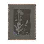 Papaver Rhoeas Poppy Woven Blanket, Flora Londinensis, Vintage Botanical Art