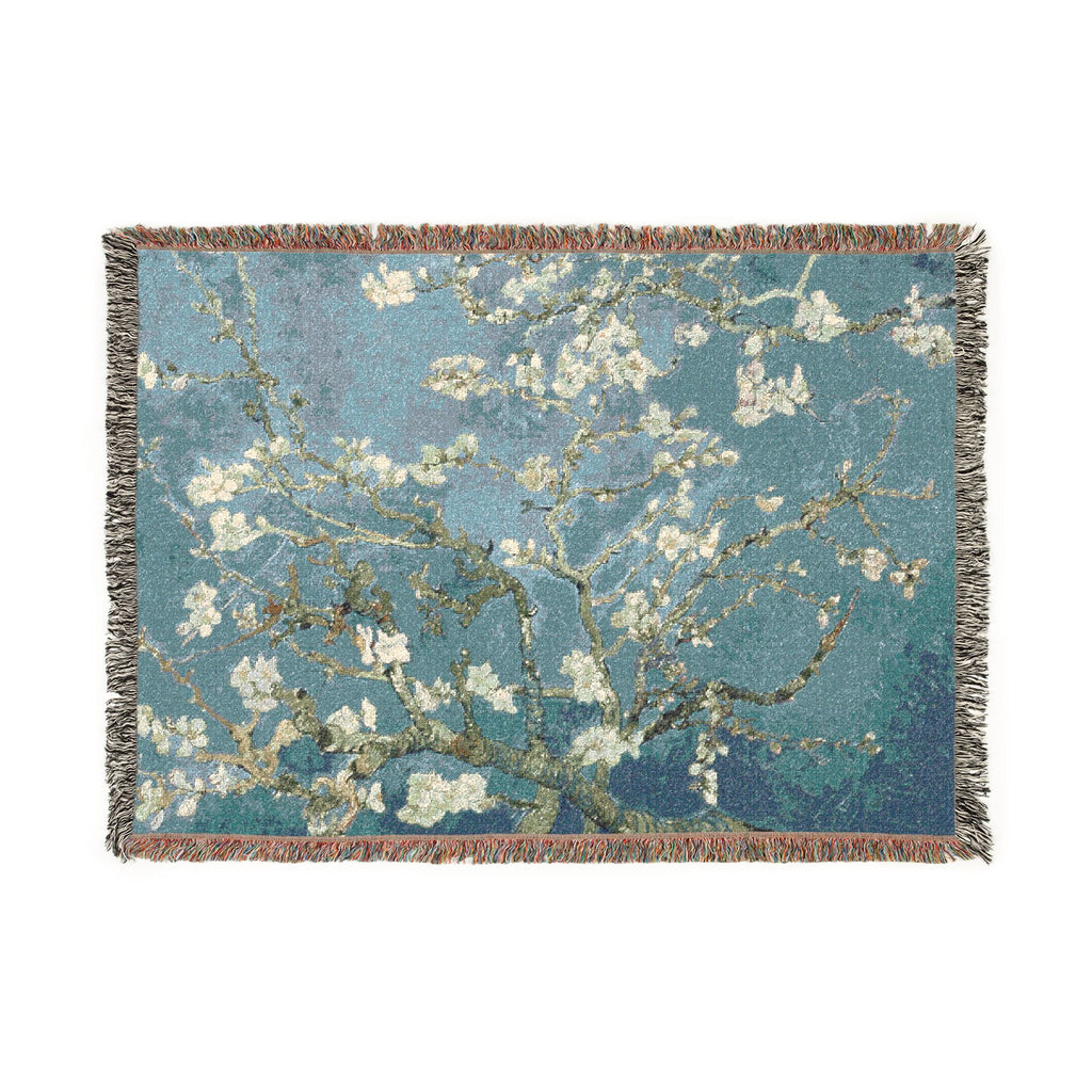 Almond Blossom Woven Blanket, Vincent van Gogh, Floral Fine Art Throw