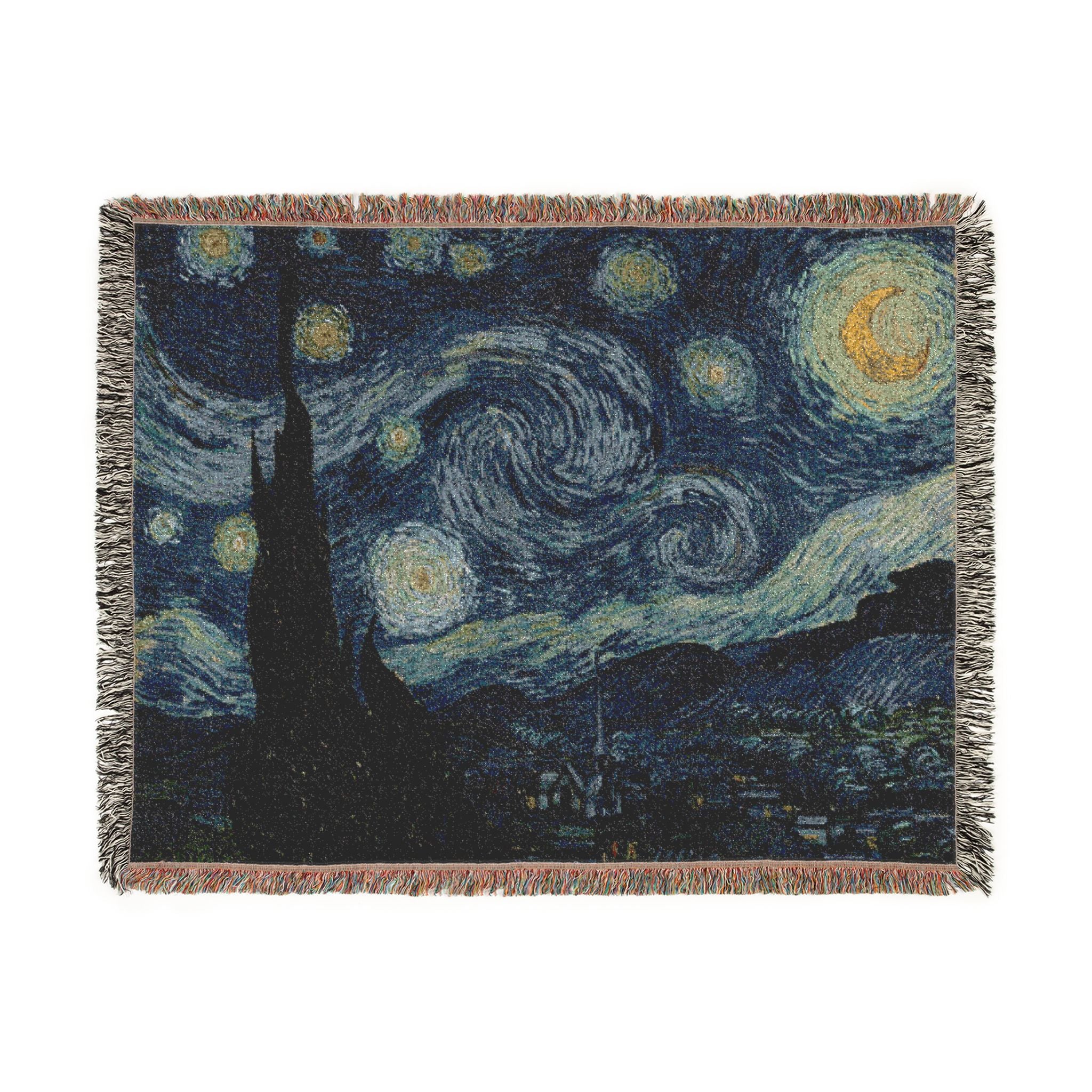 The Starry Night Woven Blanket, Vincent van Gogh, Fine Art Throw