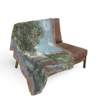 The Artist's House at Argenteuil Woven Blanket, Claude Monet, Impressionist Art Throw