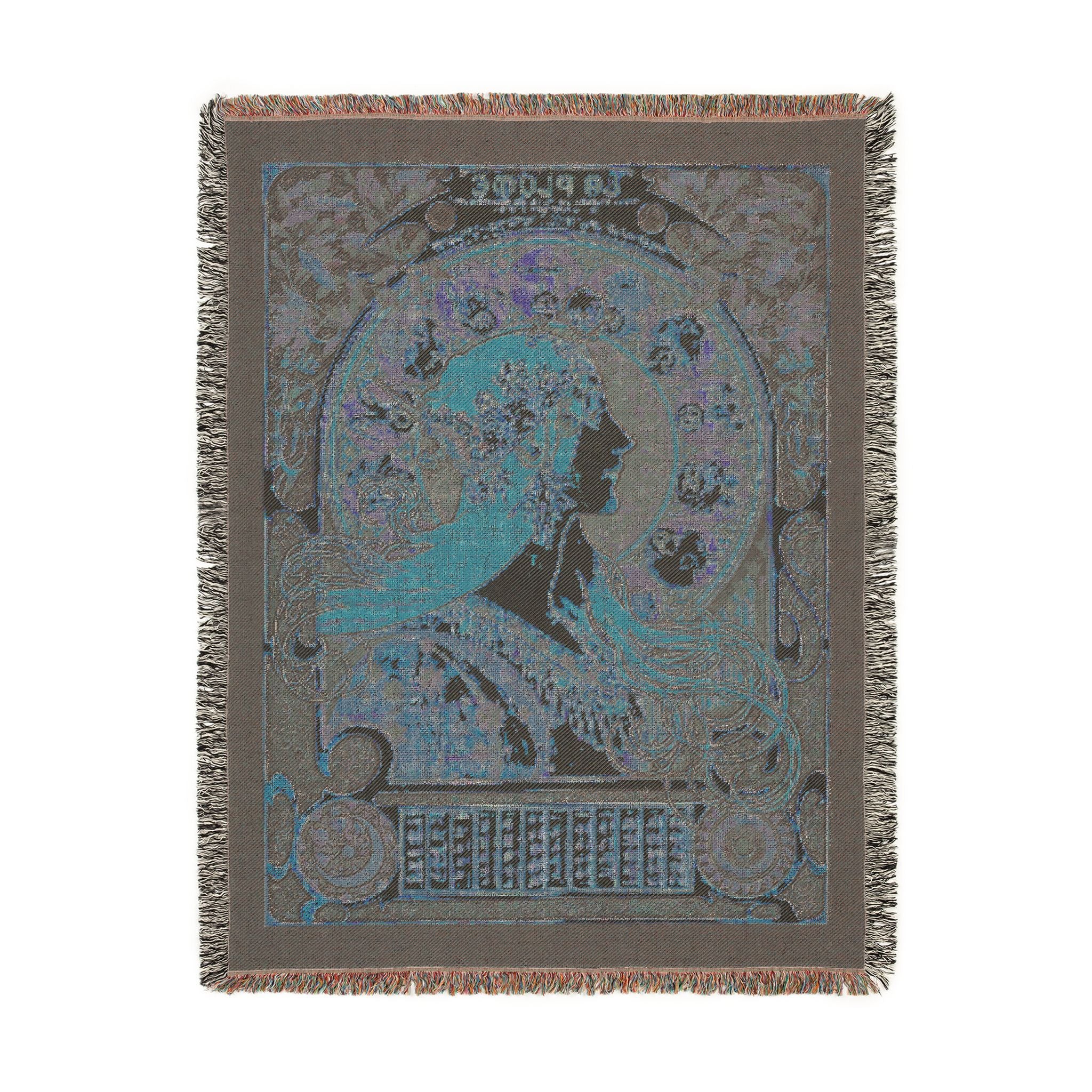 Zodiaque Woven Blanket, Alphonse Mucha, Art Nouveau Zodiac Art