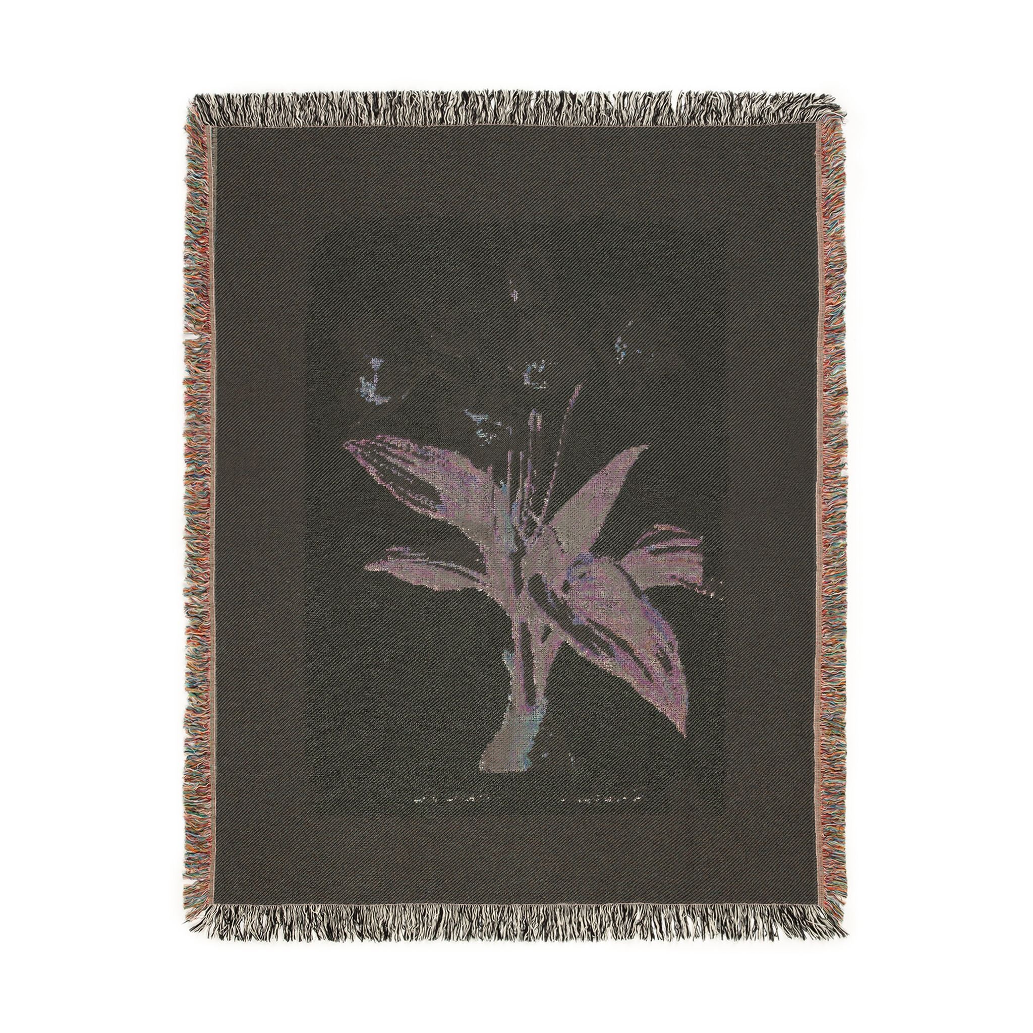 Crinum Giganteum Woven Blanket, Pierre-Joseph Redouté, Vintage Botanical Art Throw