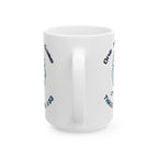 One More Game Was Three Hours Ago Mug, Funny Gamer Humor, Retro Neon White Ceramic