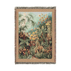 Muscinae Moss Woven Blanket, Ernst Haeckel, Vintage Botanical Art