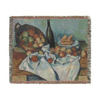 A Basket of Apples Woven Blanket, Paul Cézanne, Post-Impressionist Still Life Art