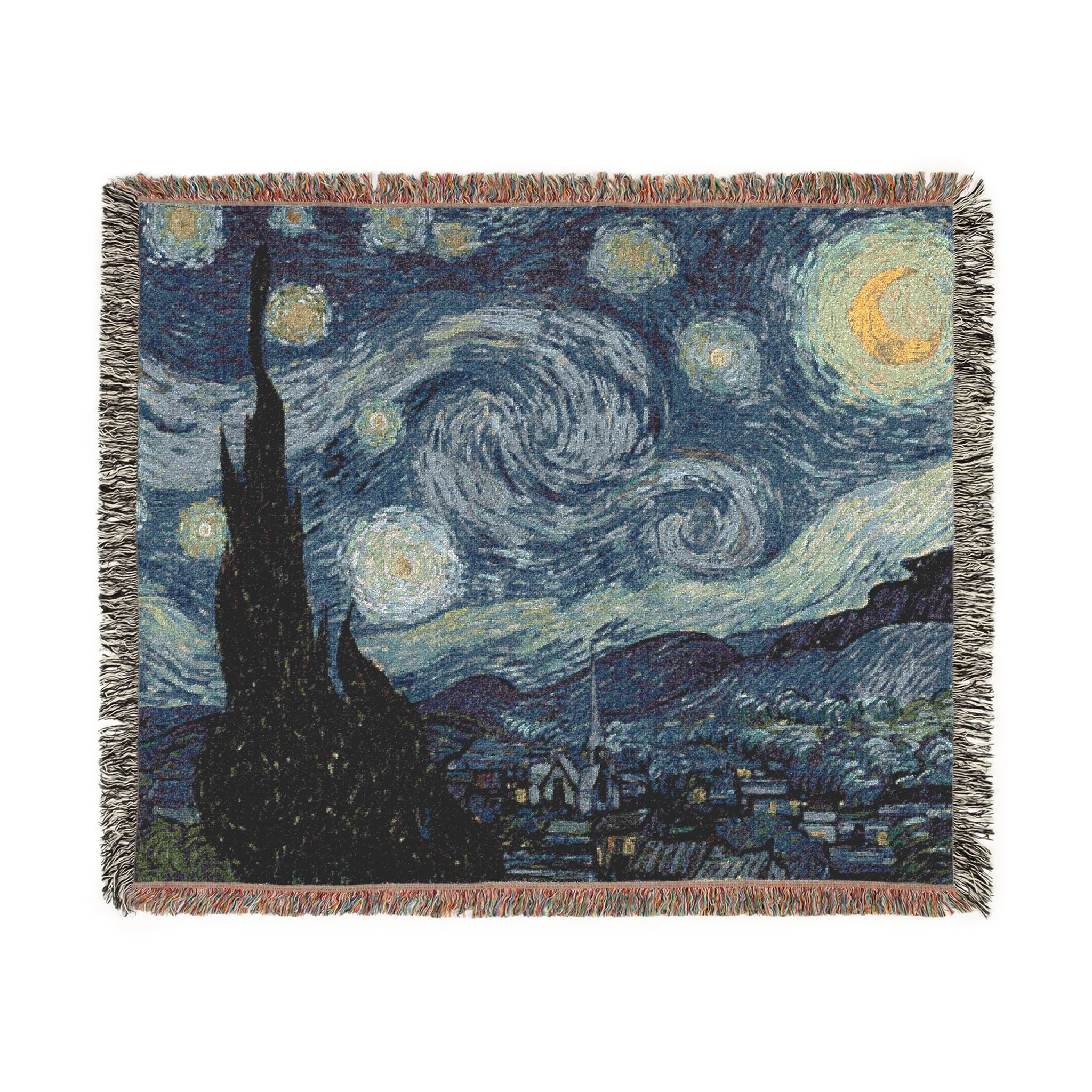 The Starry Night Woven Blanket, Vincent van Gogh, Fine Art Throw