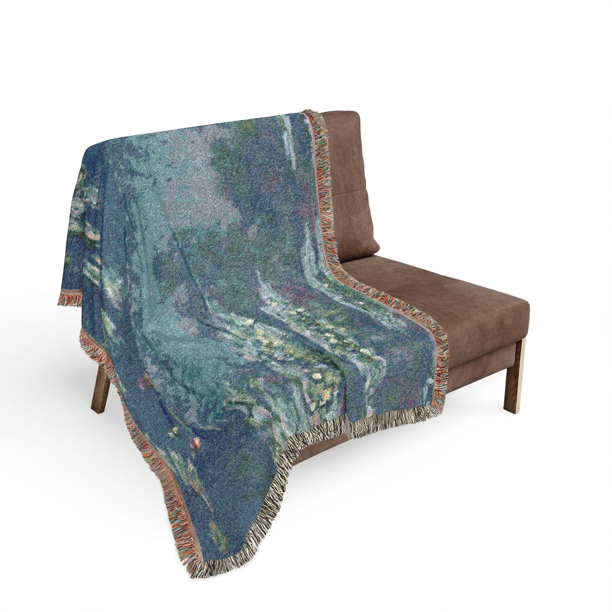 Water Lilies Woven Blanket, Claude Monet, Impressionist Fine Art Throw